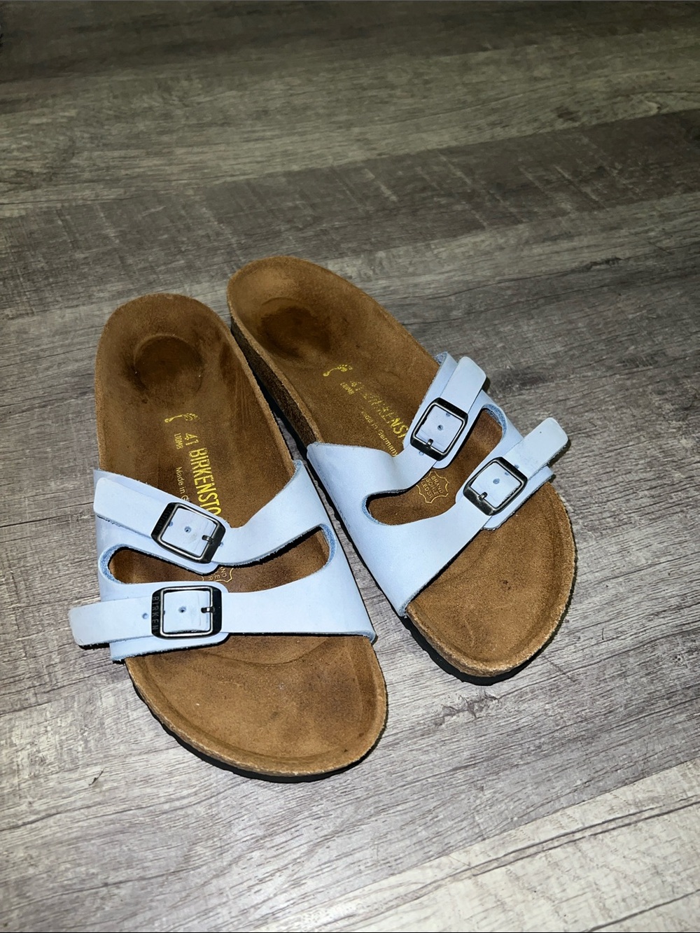Birkenstock White Double-Strap Women's Slide Sandals
